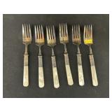 (6) Sterling Banded Forks