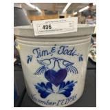 Eldreth Pottery Wedding Crock 1995