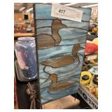 Modern Trianglular Stained Glass Duck Lamp