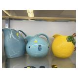 (3) Ceramic  Water Pitchers