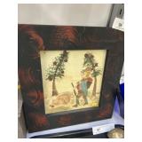 Framed Johnny Appleseed Watercolor