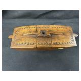Carved Wood Hinged Top Storage Box
