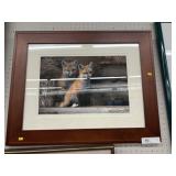 Fox Kits Framed Photograph