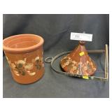 Hanging Redware Birdhouse