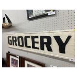Modern Metal Grocery Sign