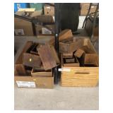 2 Boxes of Cheese Boxes & Vintage Wood Boxes