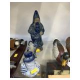 (3) Contemporary Blue Decorated Figurines