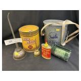 Oilers, Minnow Bucket & Advertising Tins