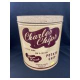 Vintage Charles Chips Tin