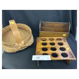 Vintage Wooden Basket & Organizers