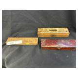 (2) Vintage Wooden Pencil Boxes