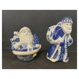 (2) Eldreth Pottery Santas