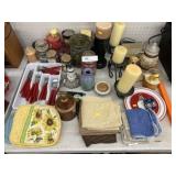 Vintage Housewares, Candles, Utensil Set, etc.