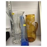 (3) Glass Vases