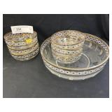 7 Gold Trimmed Bowls
