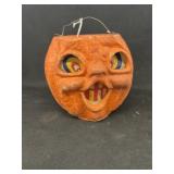 Vintage Paper Mache Jack-O-Lantern Candy Container