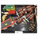 Cast Iron Horse Drawn Wagon & Other
