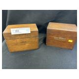2 Dovetailed Recipe Boxes