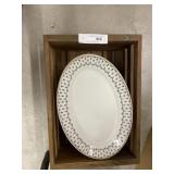 Vintage Serving Platter & Wooden Case