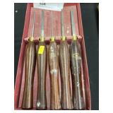 4 Vintage Wood Chisels, Crown Tools