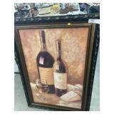 Framed Printed Wine Themed Picture