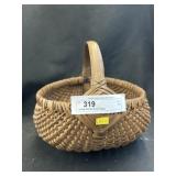 Vintage Wooden Woven Basket