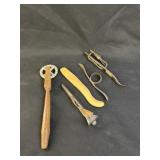 Wooden and Silver Plated Kitchen Utensils