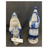 2 Salt Glazed Stoneware Figures