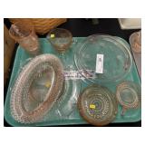 Tray of Pink Depression Ware