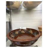 Large Glazed Redware Bowl