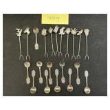 Grouping of Sterling Silver Mini Forks & Spoons