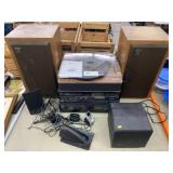 JVC Stereo System, Record Player & Speakers