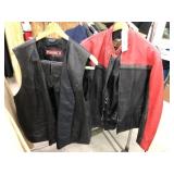 Harley Leather Jacket w/ Leather Vest