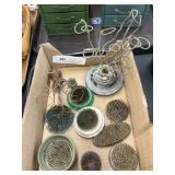 Collection o Antique Flower Frogs, etc