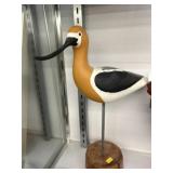 Hand Carved Wooden Bird & Chicken