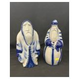 (2) Eldreth Pottery Santas