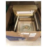 Box of Framed Prints, etc.