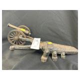 Cast Iron Beetle Boot Jack & Toy Cannon