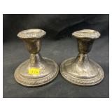 Sterling weighted Candlesticks w/ Base