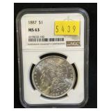 1887 Morgan Silver Dollar