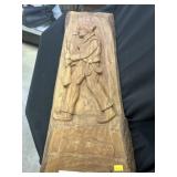 Hanging Hand Carved Wood Sculpture