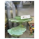 Jadeite Cake Plate & Candy Dishes