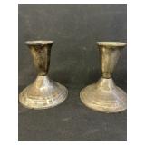 Pair of Sterling Candlestick Holders