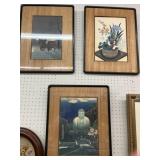 3 Vintage Asian Themed Prints