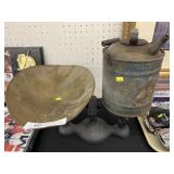 Antique Balance Scale & Gas Can