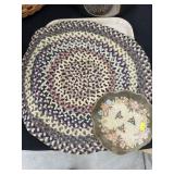 3 Small Rag Rug & Hook Rug Pieces
