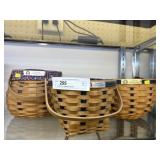 3 Gold Club Longaberger Baskets