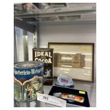 Cocoa Tin, Ashtray, Confederate $1 Bill, etc.