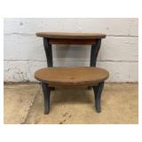 Wooden Two-Tier Heart Step Stool