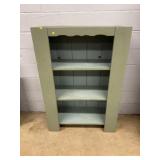 Green Painted Wood Bookcase